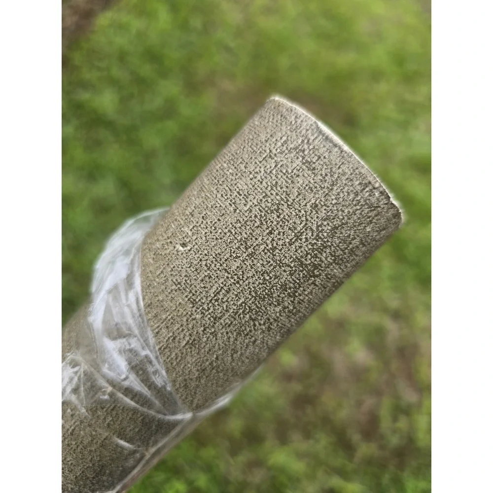 Wallquest Vinyl Coated Wallpaper 2 Double Rolls Taupe OA91204 Natural Oasis